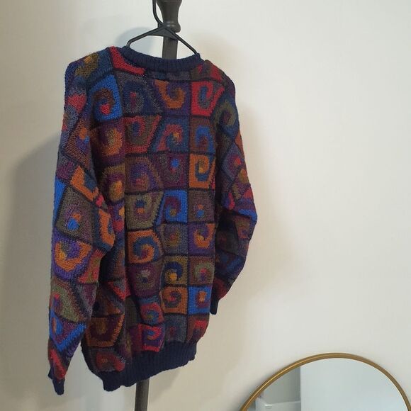 PERUVIAN CONNECTION Alpaca Embroidered colorful sweater size Medium - Picture 5 of 12